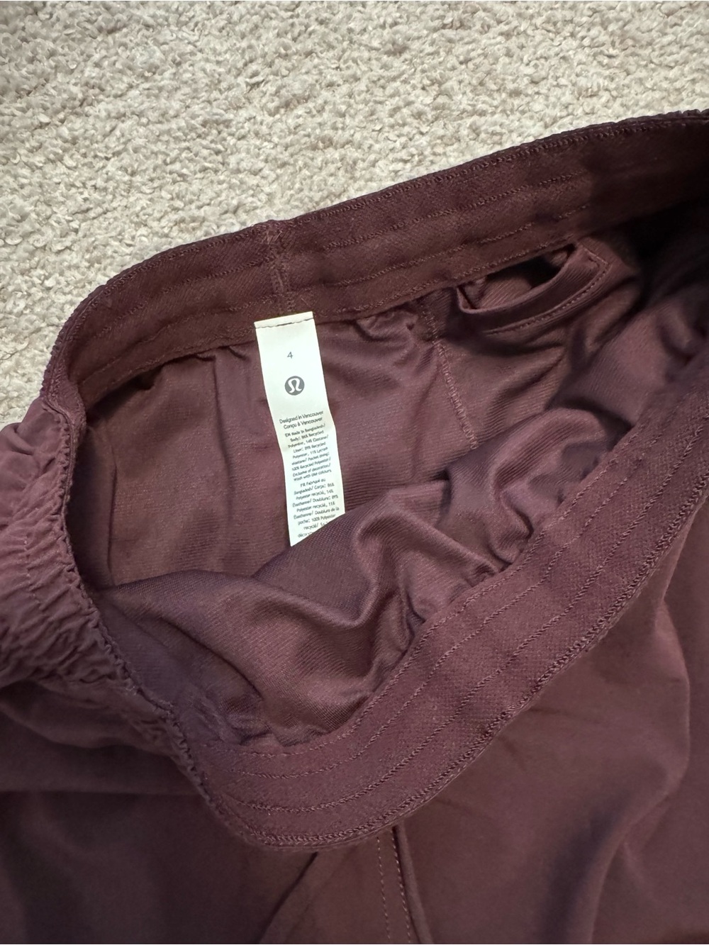 Lululemon Pace Rival High Rise Shorts 3”-Goodnight Plum-Size 4 - Picture 5 of 8